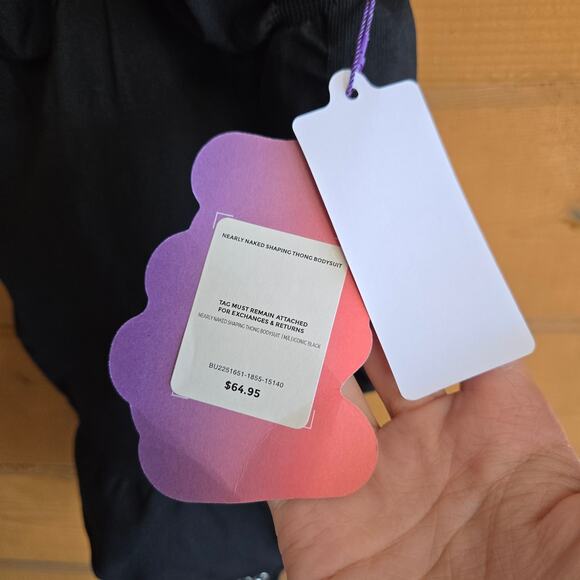 Yitty Nearly Naked Shapewear Thong Shapewear Bodysuit Black NWT M/L Tank Top - Picture 5 of 5